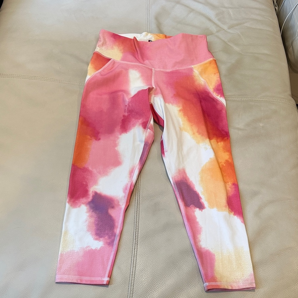 Champion Pink and Orange Tie-Dye Leggings